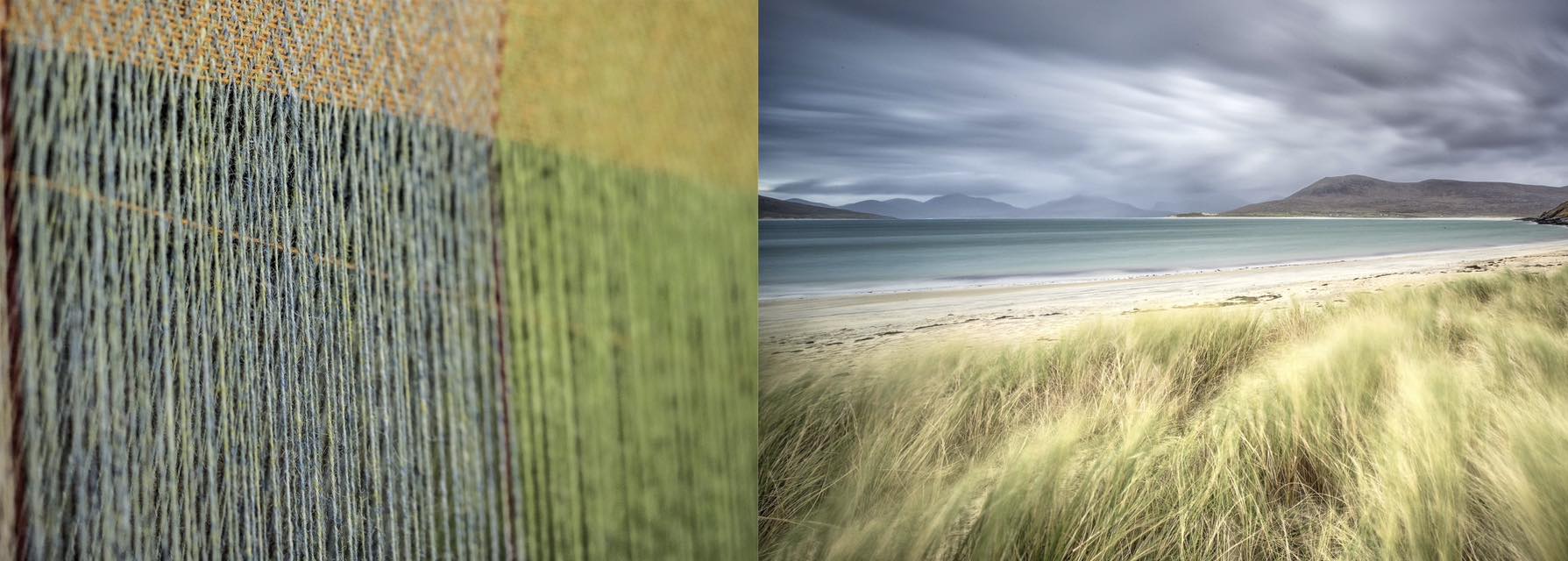 Harris tweed beach grass hebrides