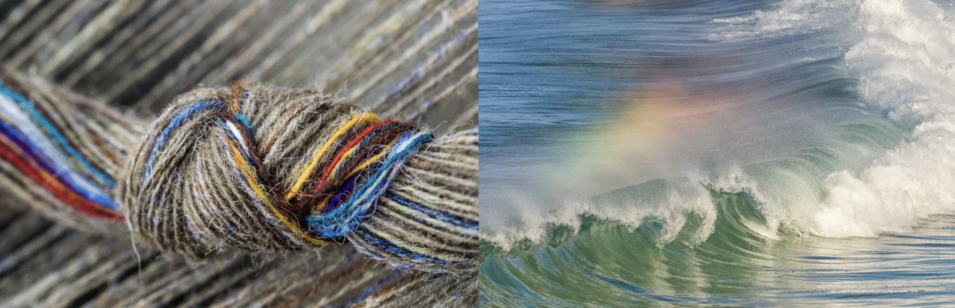 Harris tweed yarn waves