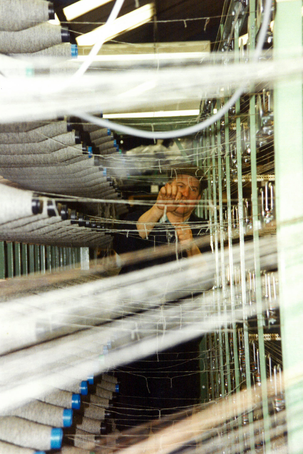 Harris tweed mill worker