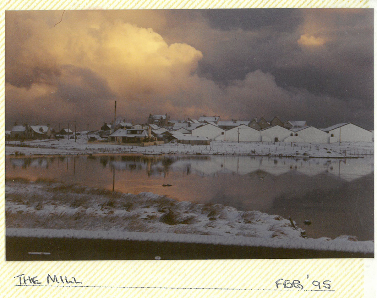 Harris tweed mill snow