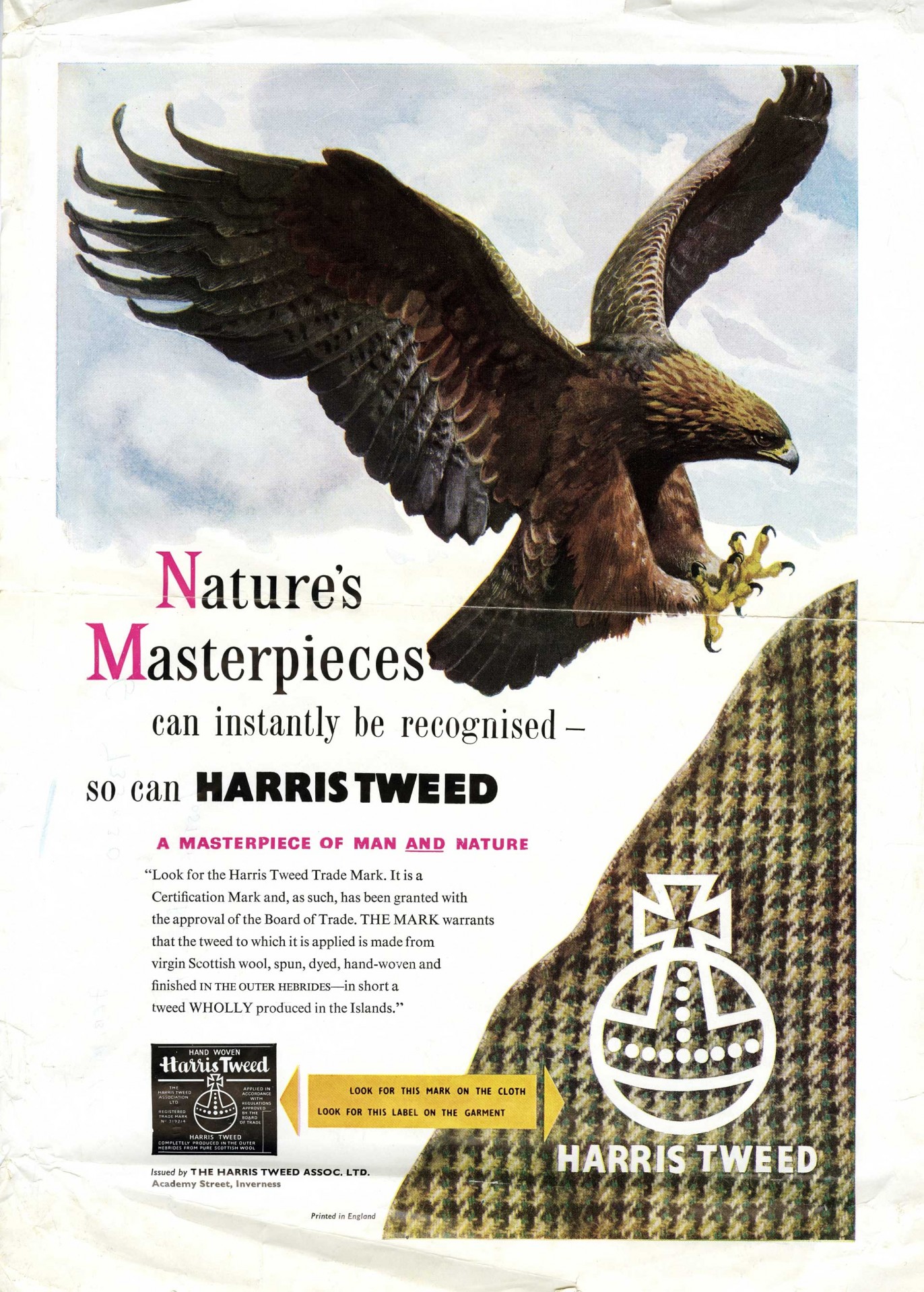 harris tweed authority poster eagle