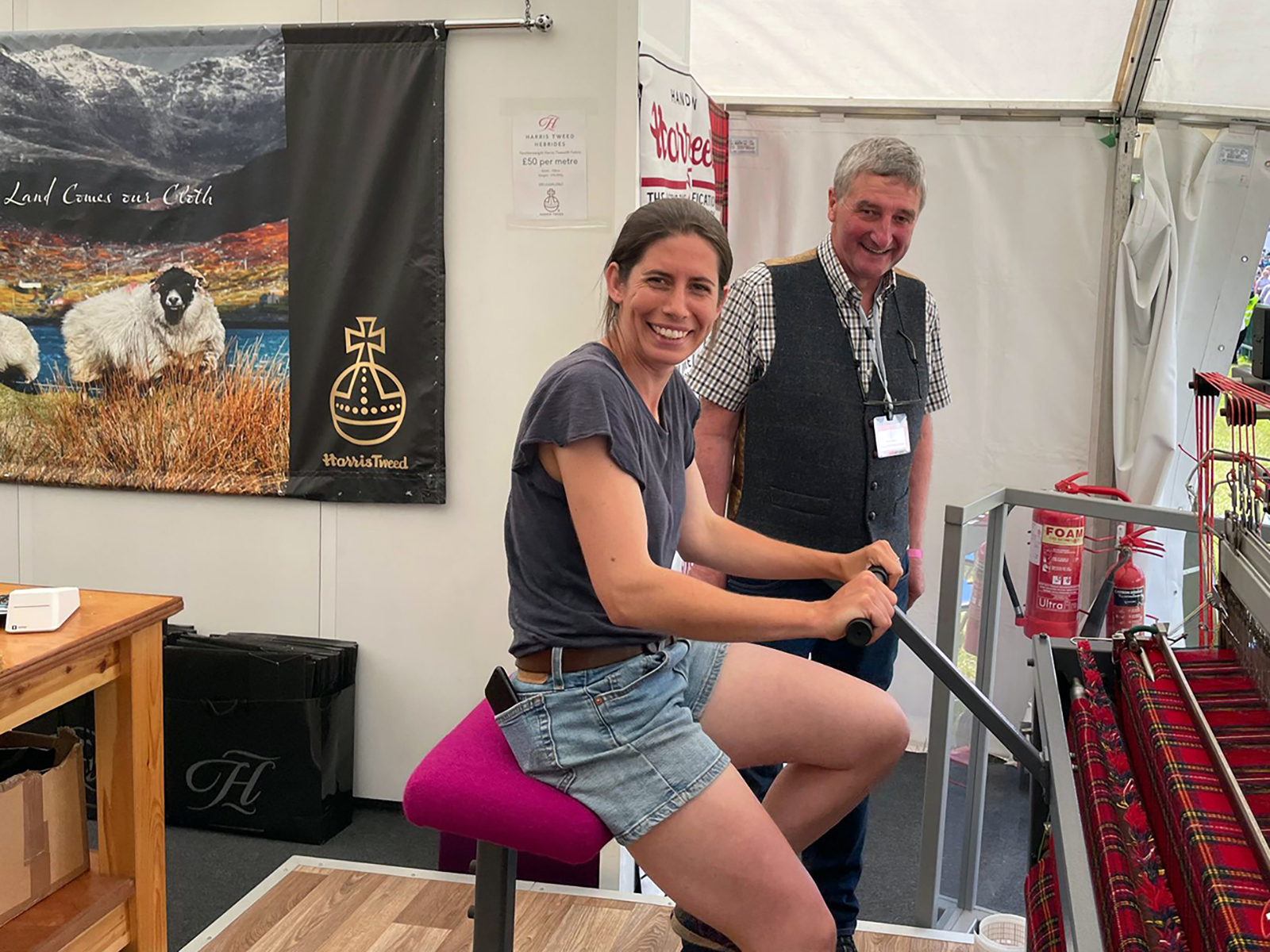 Harris tweed royal highland show visitors loom