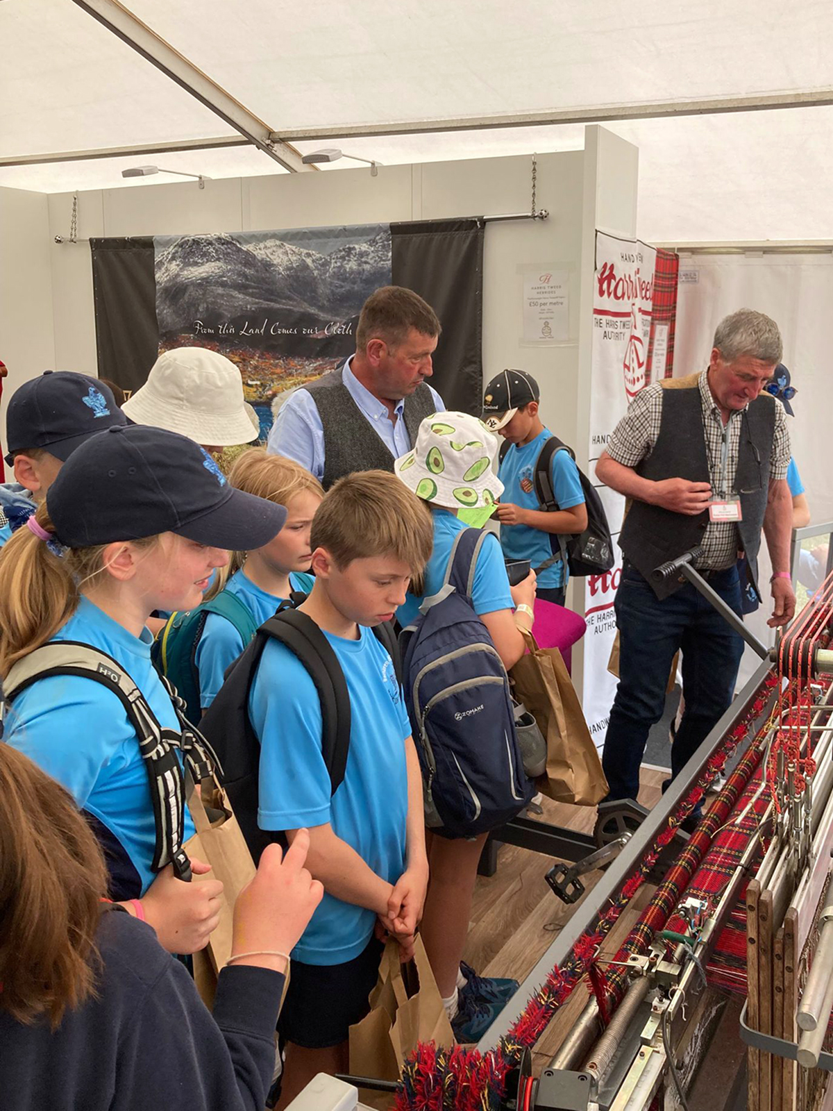 Harris tweed royal highland show visitors loom pupils