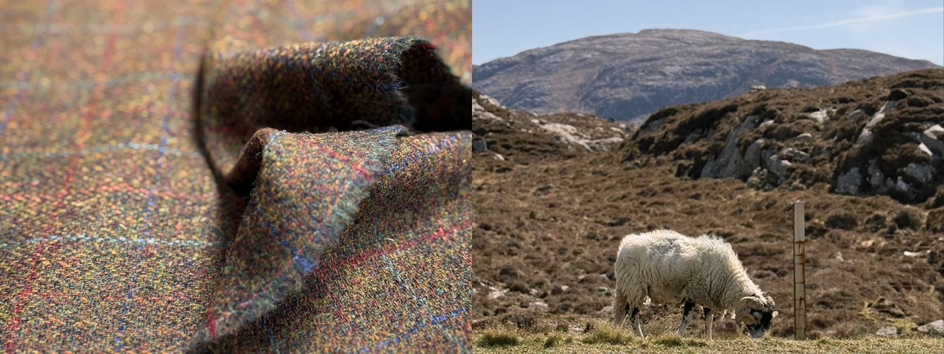 Harris tweed rolling hills fabric