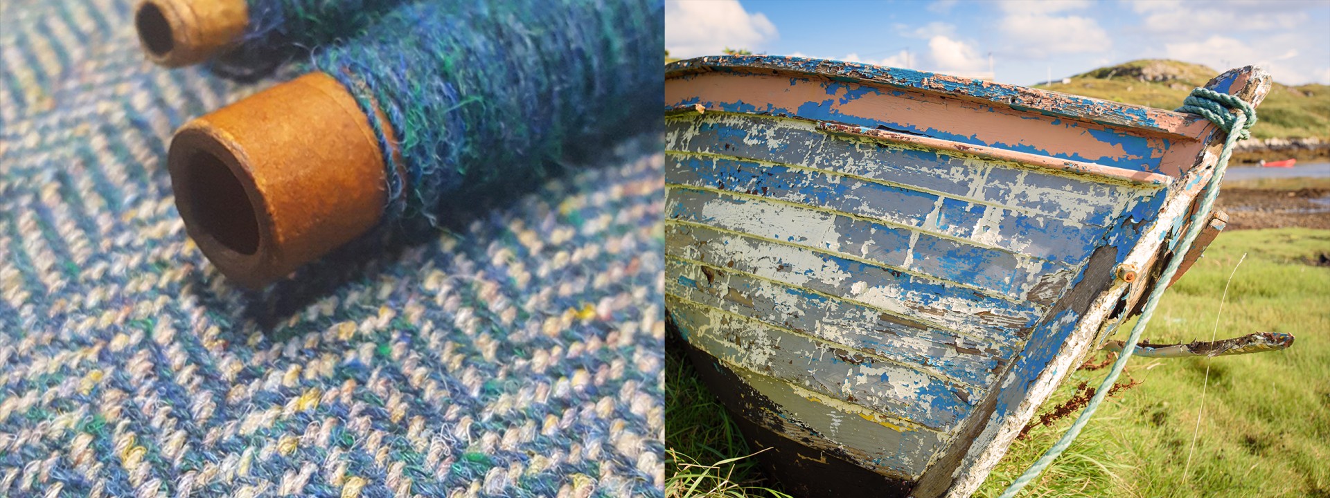 Harris tweed fishing boat colour match