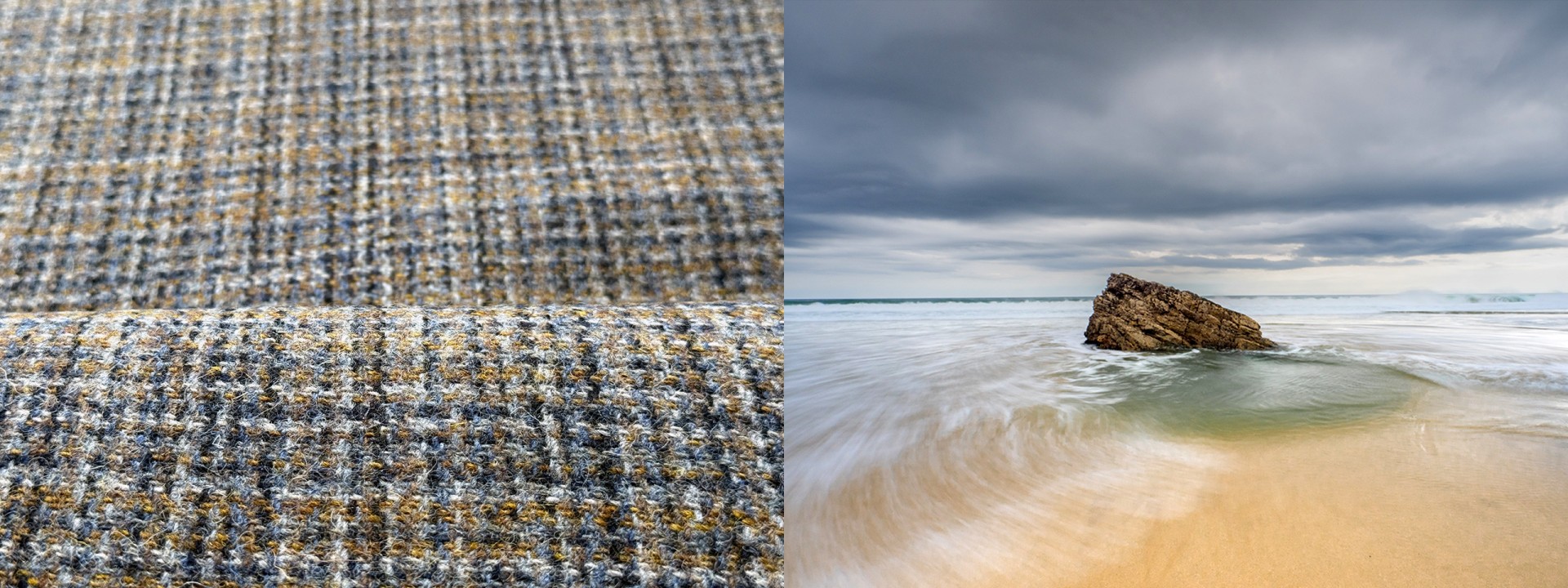 Harris tweed stillness kinetic beach
