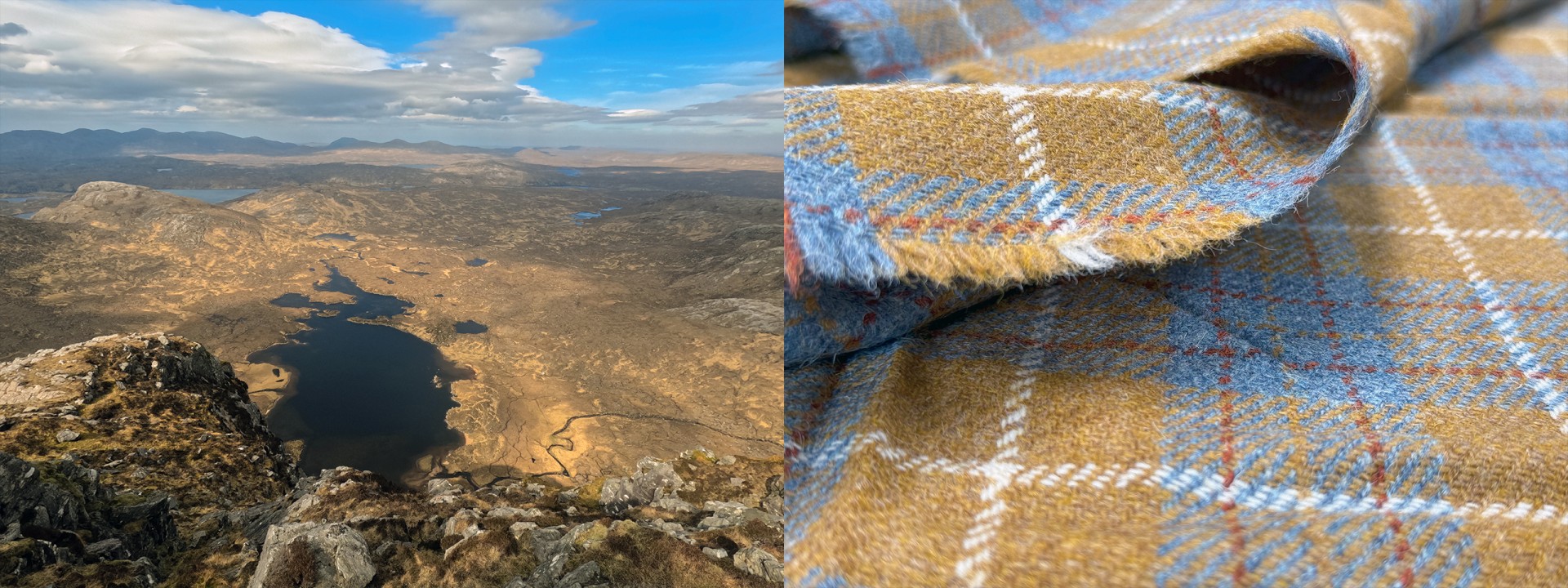 Harris Tweed valley autumn cloth