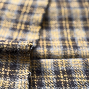Harris Tweed hebrides yellow blue check tartan