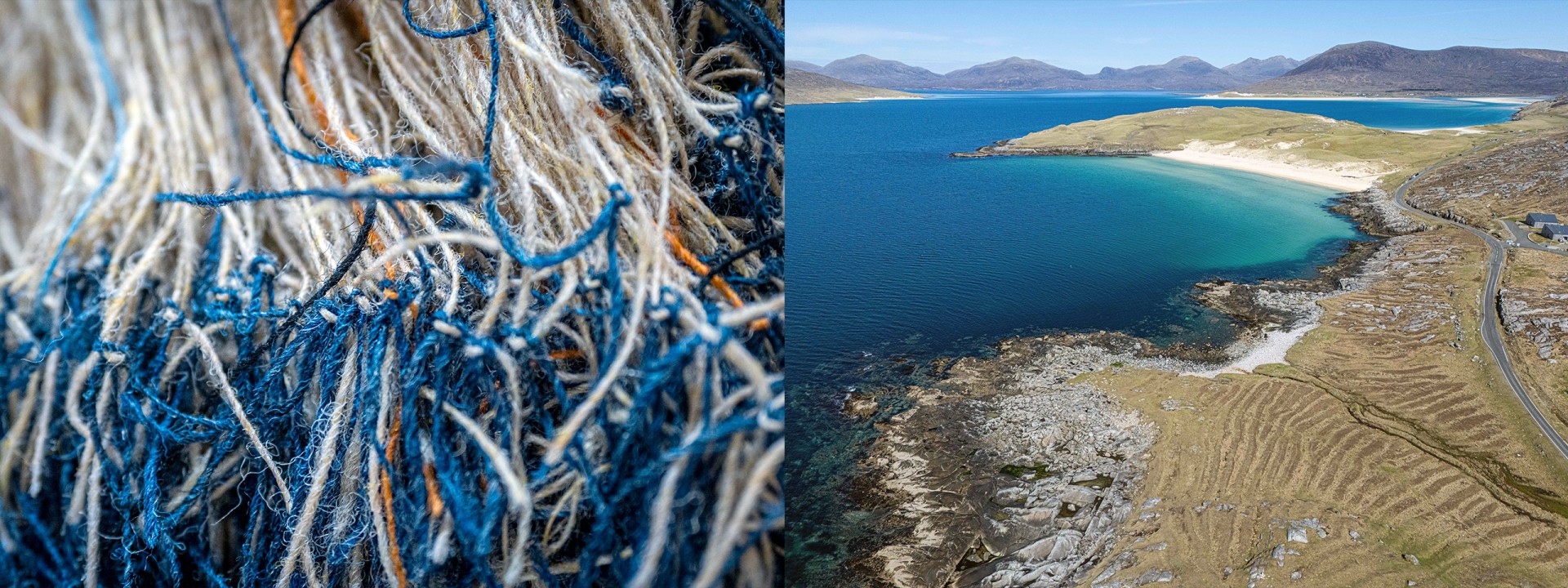 Harris tweed janet miles drone beach