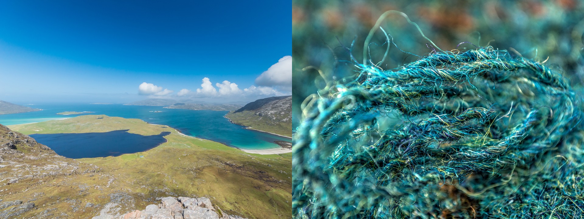 Harris tweed blue aqua mix
