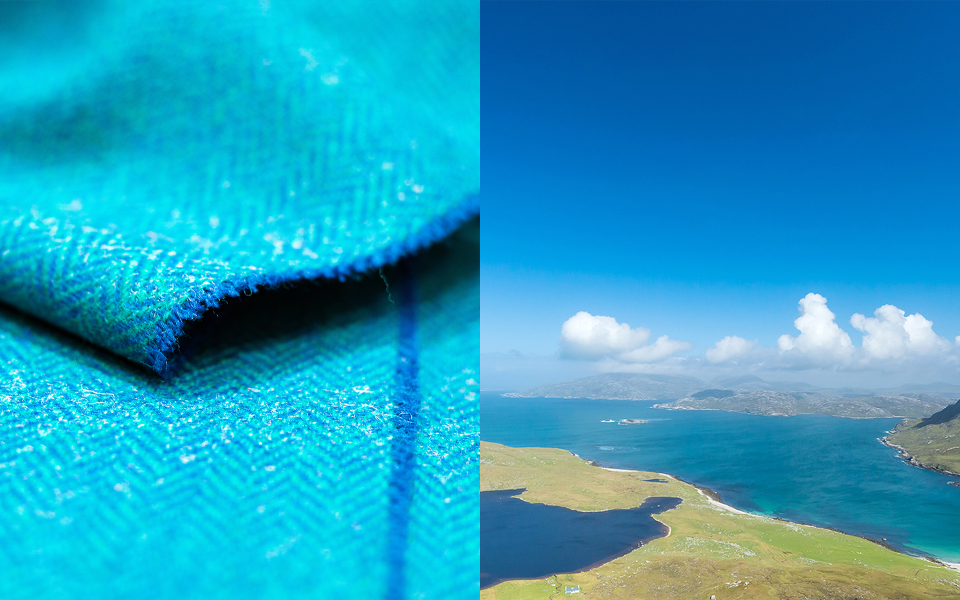 Magnificent tones of aqua and blue The Harris Tweed Authority