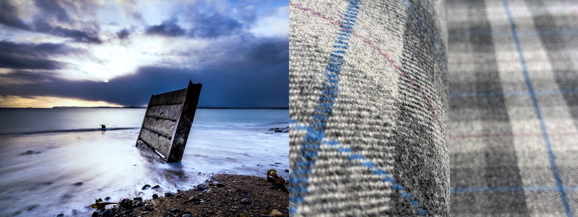 Harris tweed winter coast calm