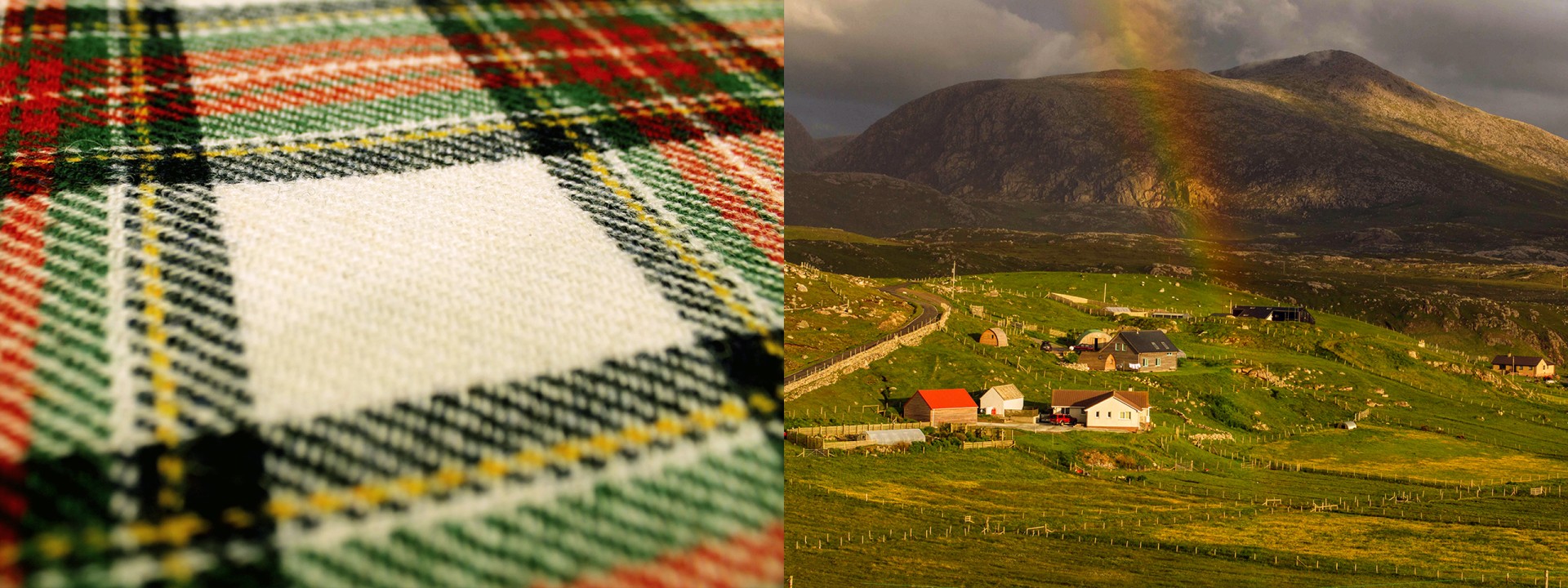 Harris tweed village rainbow