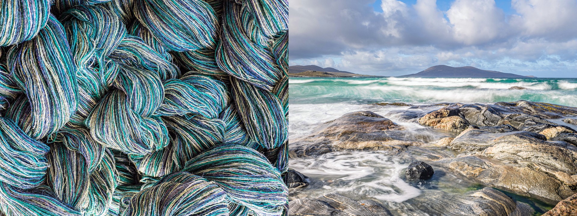 Harris Tweed luskentyre waves