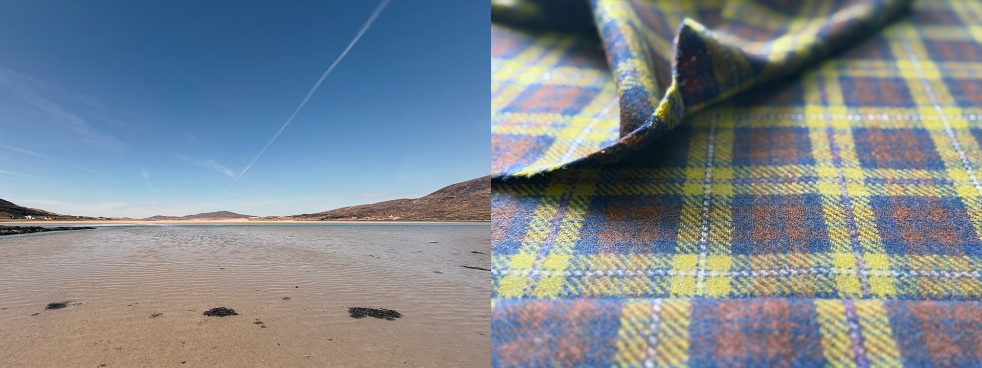 Harris Tweed luskentyre beach fabric