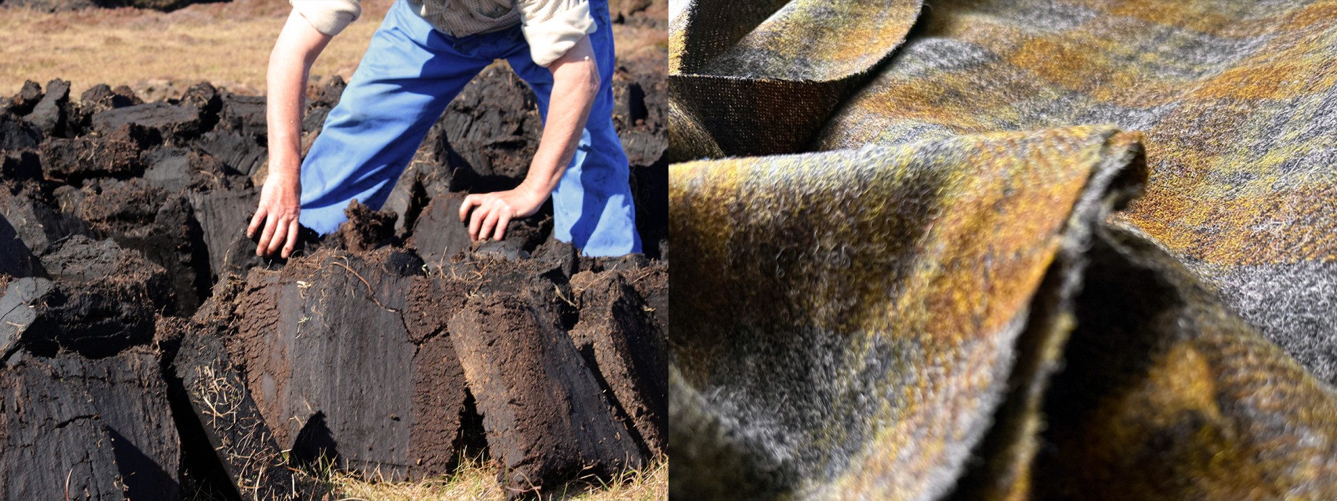 Harris tweed peat heather moorland