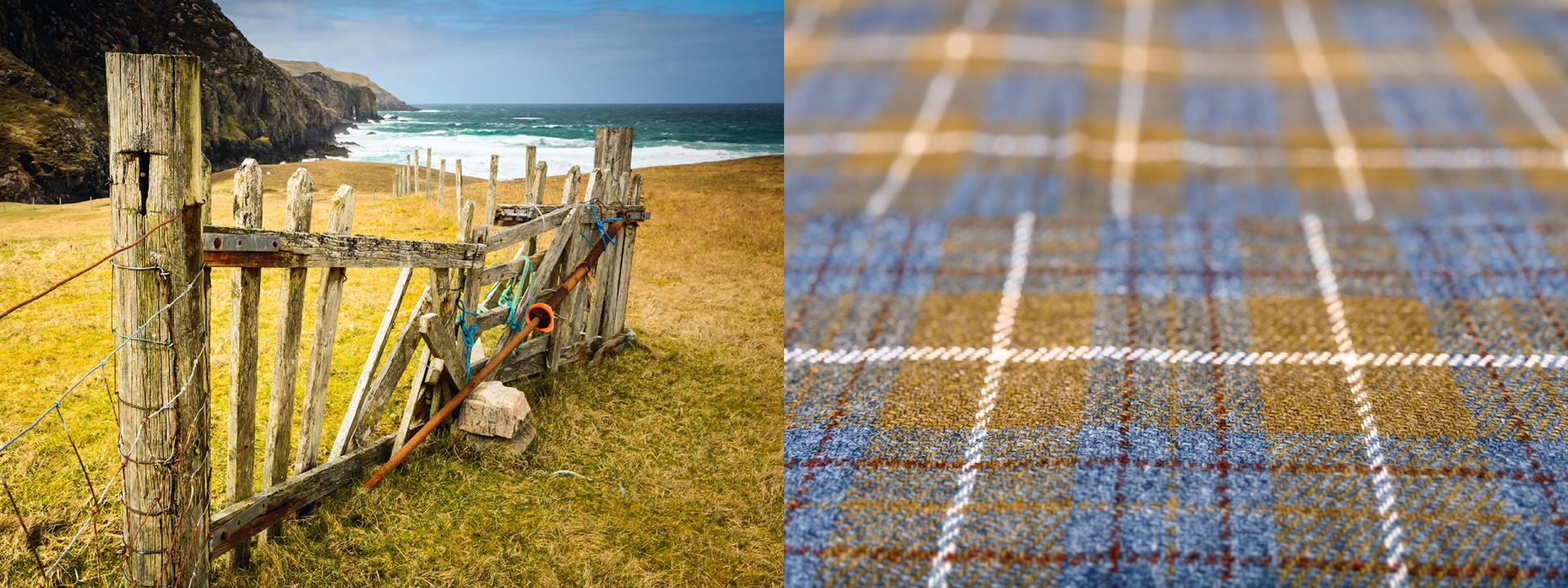Harris tweed coast gate sea