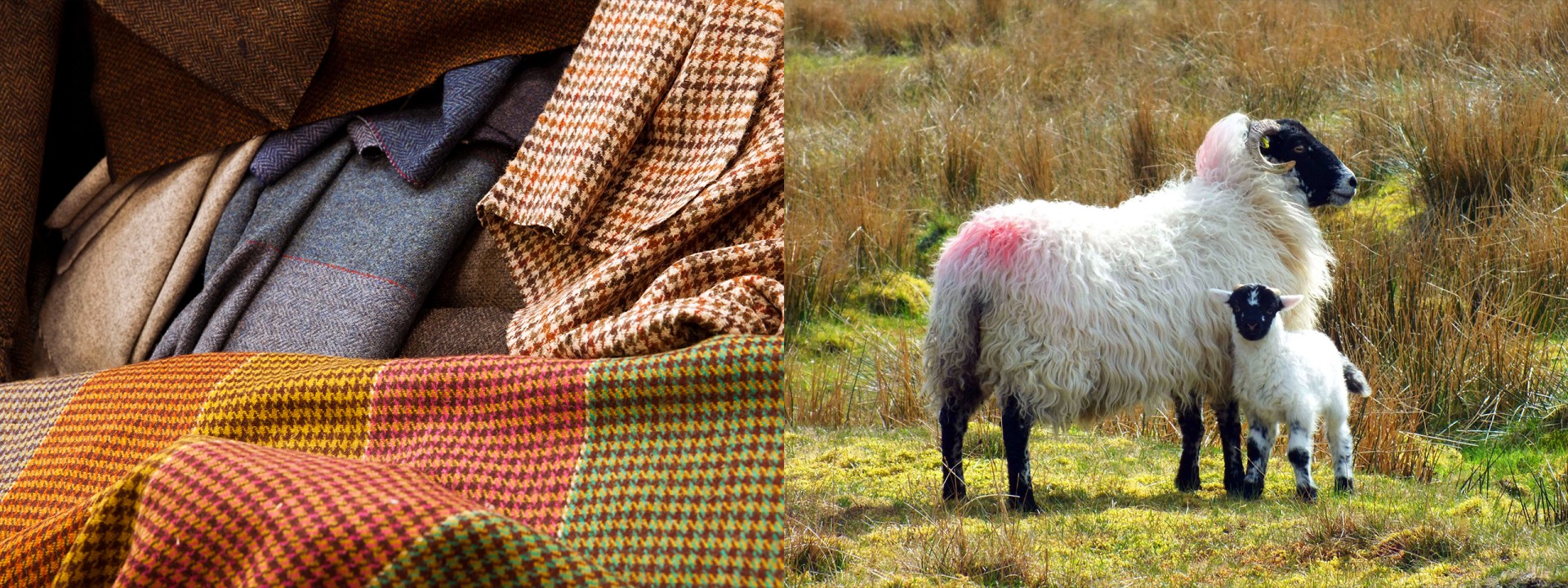 Harris tweed lambing cloth bustling