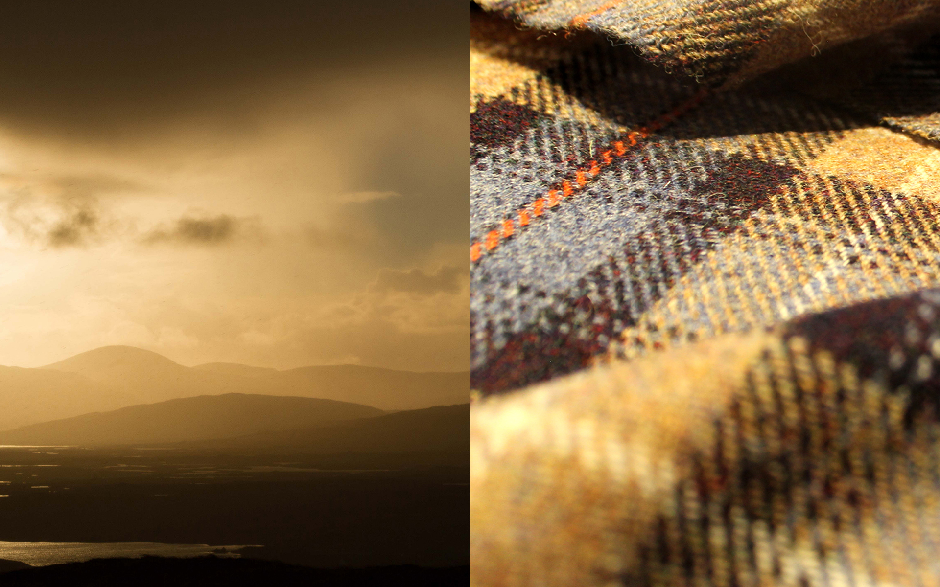 Harris Tweed colours changing light