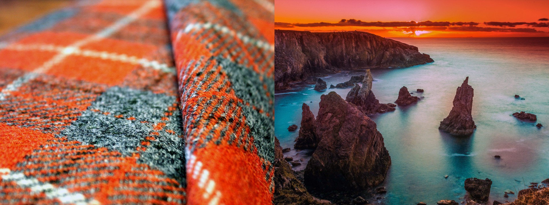 Harris tweed fabric mangersta sunset