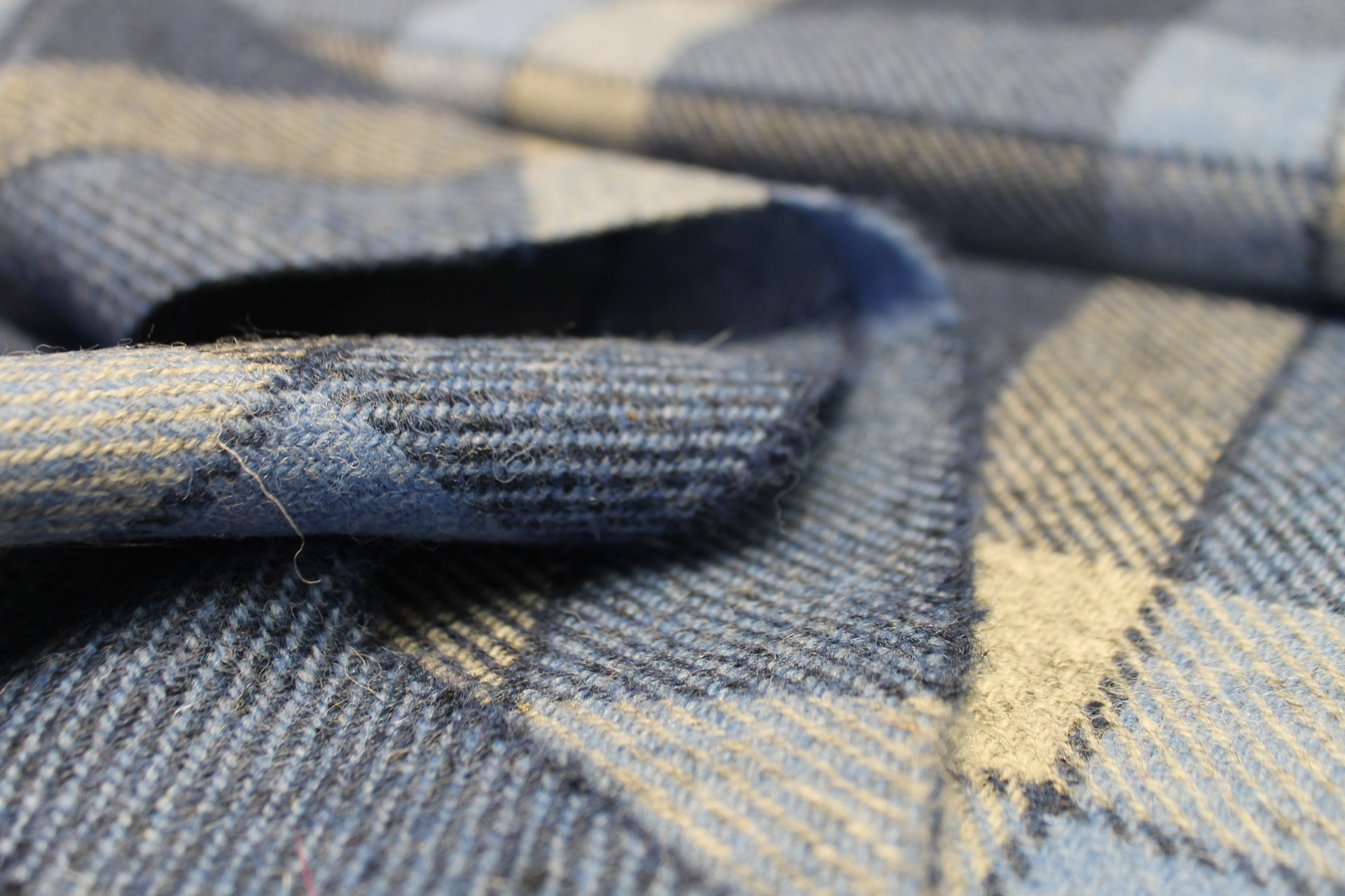 grey blue mix harris tweed® fabric