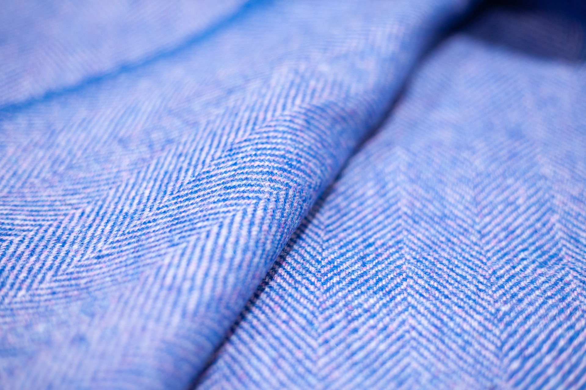 lilac herringbone harris tweed fabric