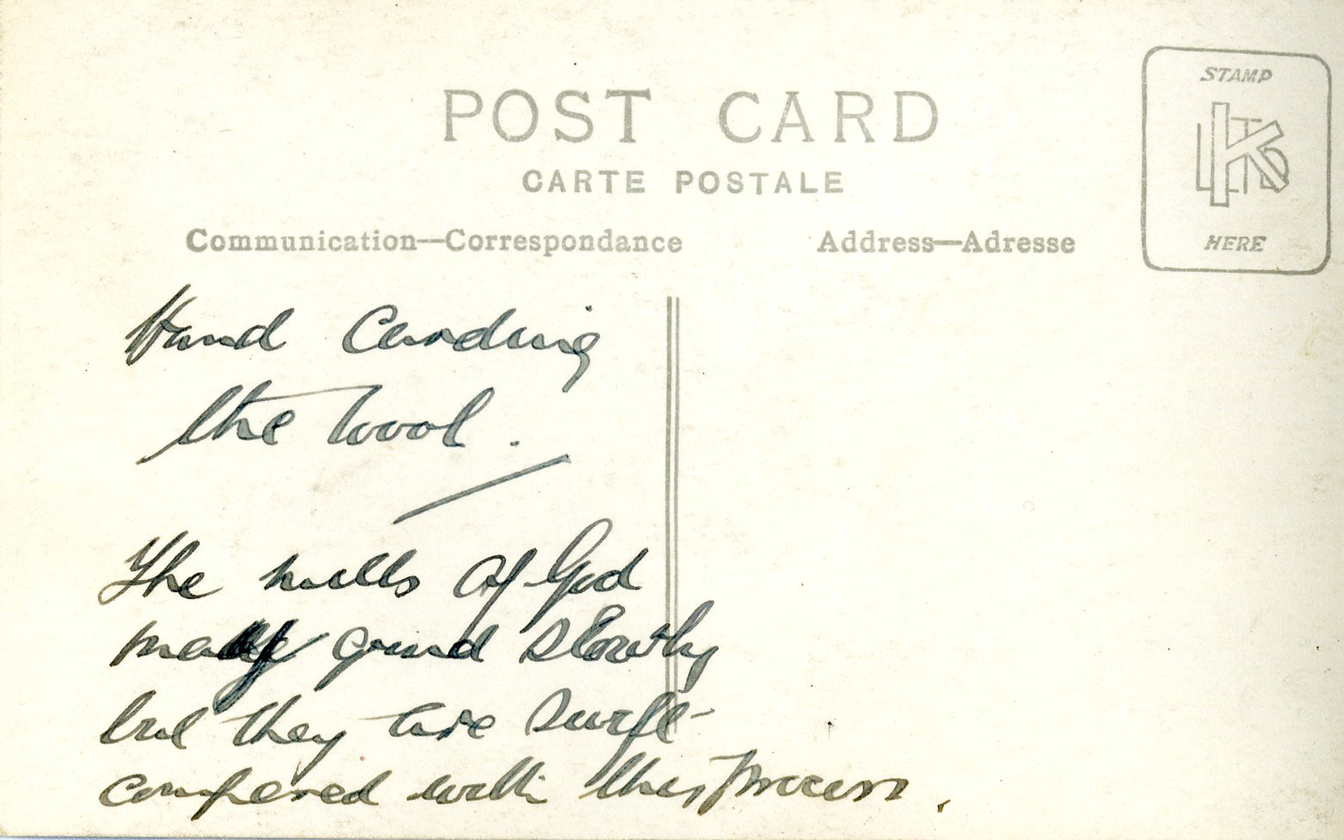 archival postcard harris tweed authority