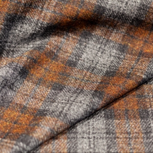 Grey Brown Tartan Harris Tweed® Cloth