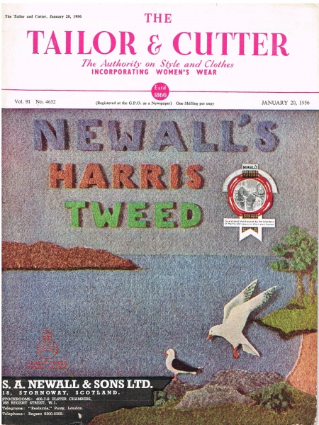 Harris Tweed® cover, Tailor & Cutter, 20th January 1956
