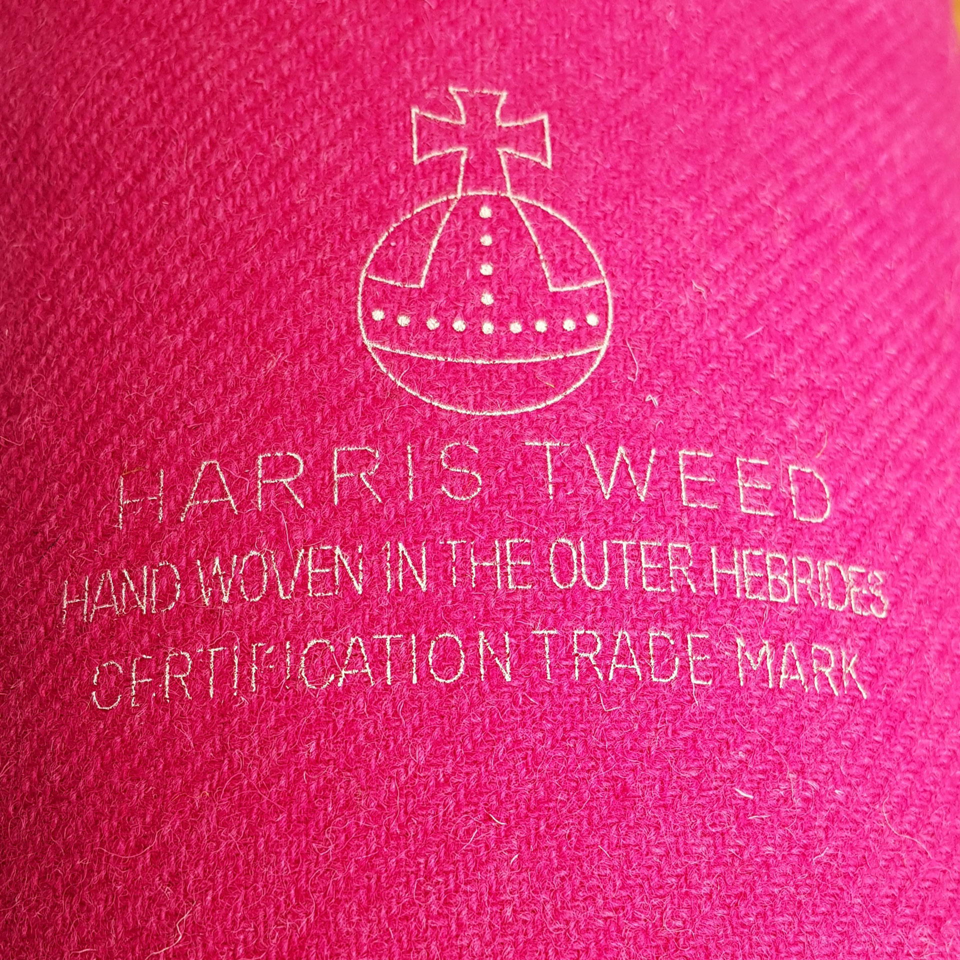 pink harris tweed fabric