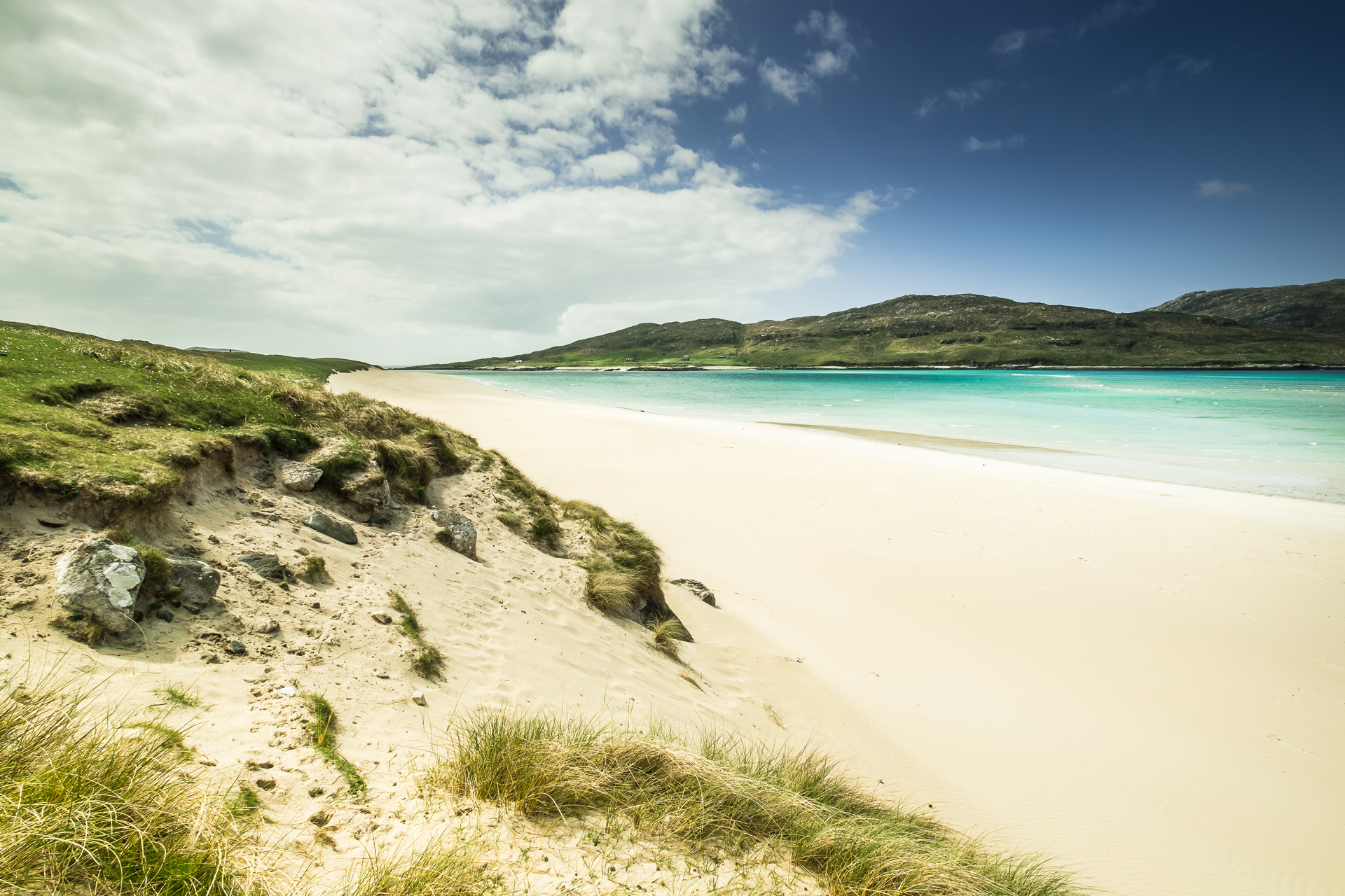 white sandy beach north harris