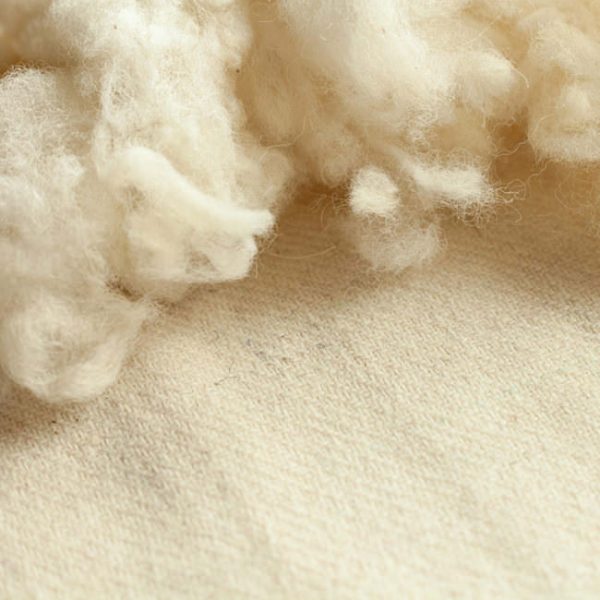 Raw wool with undyed Harris Tweed® plain twill